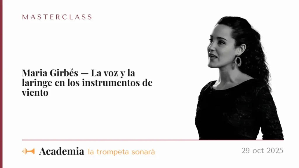 Masterclass de María Girbés: La voz y la laringe en los instrumentos de viento